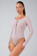 CoreForm™ High-Cut Long Sleeve Bodysuit With Button Closure