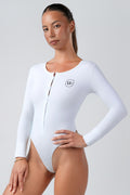 CoreForm™ High-Cut Long Sleeve Bodysuit With Button Closure