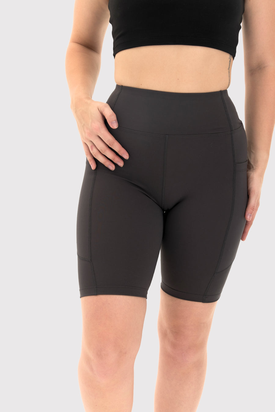 High-Rise Biker Short with Pockets