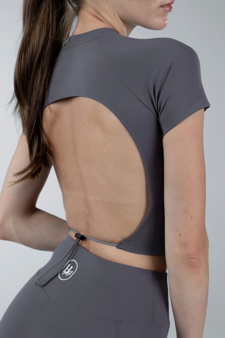 CoreForm™ Short Sleeve Cut-Out Cropped Top