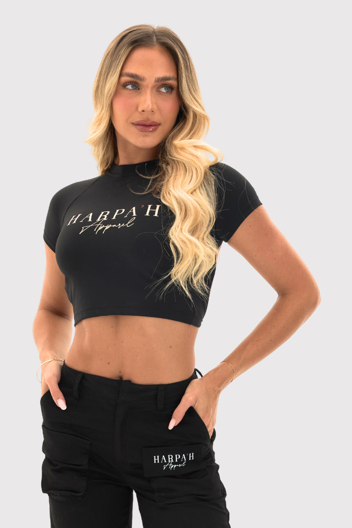 CoreForm™ Short Sleeve Cut-Out Cropped Top