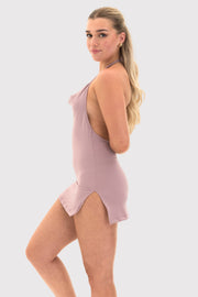 Cowl Neck Halter Dress