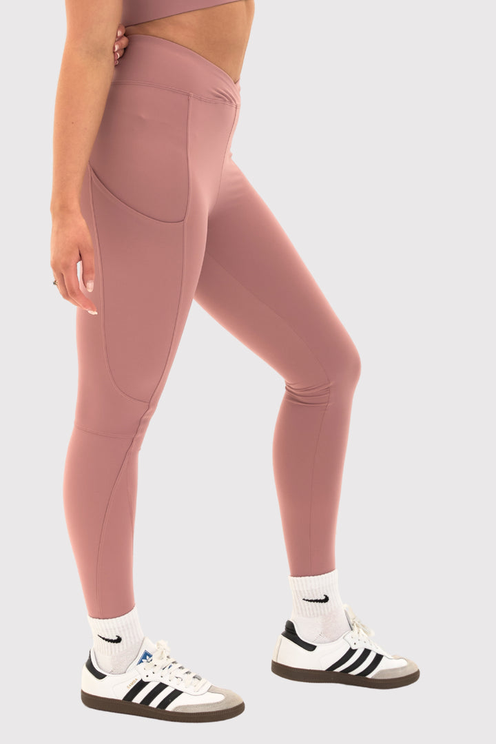 Flexara™ Cross-Over High Waisted Legging With Pockets