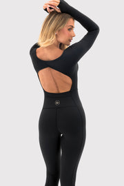 Flexara™ Long-Sleeve Full Length Jumpsuit