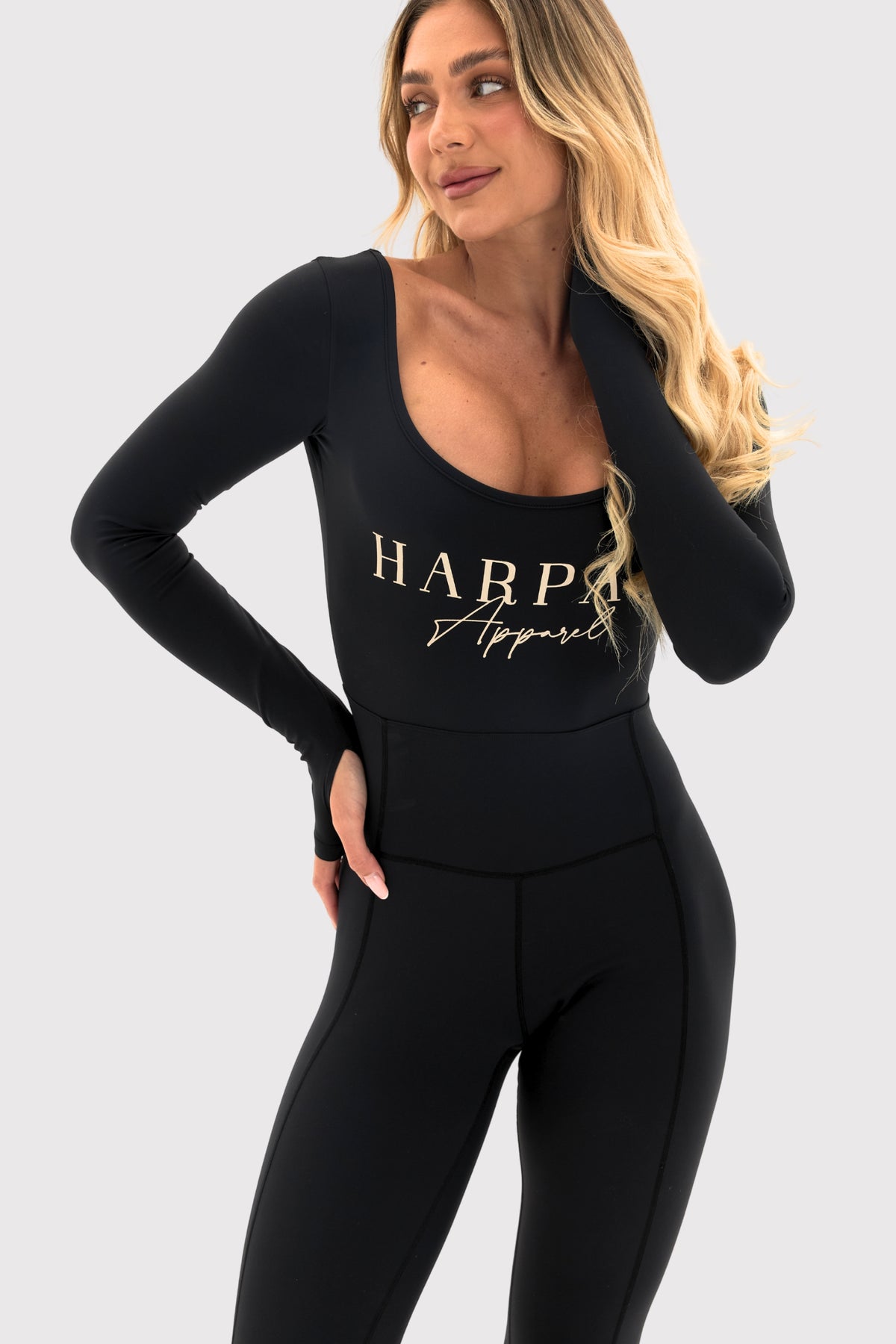 Flexara™ Long-Sleeve Full Length Jumpsuit