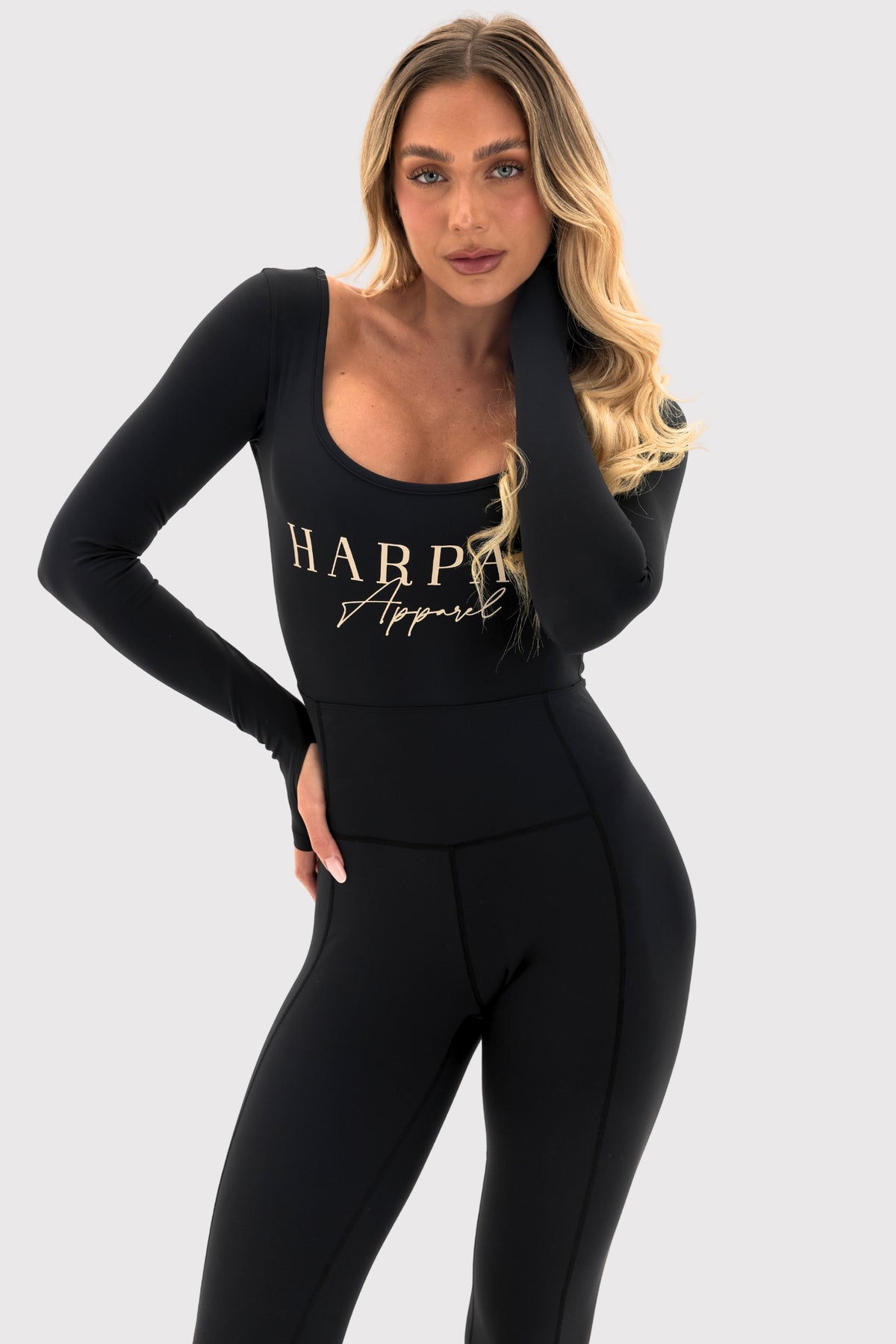 Flexara™ Long-Sleeve Full Length Jumpsuit