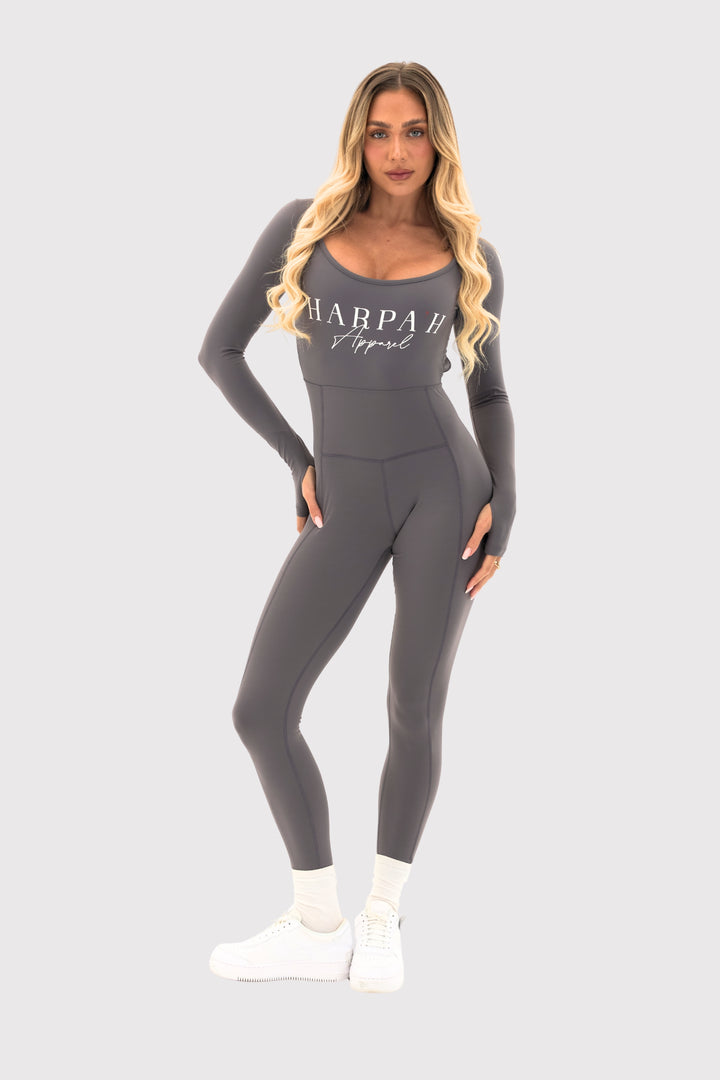 Flexara™ Long-Sleeve Full Length Jumpsuit