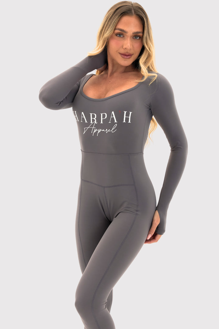 Flexara™ Long-Sleeve Full Length Jumpsuit