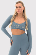 Flexara™ Long Sleeve Crop Top With Thumbholes