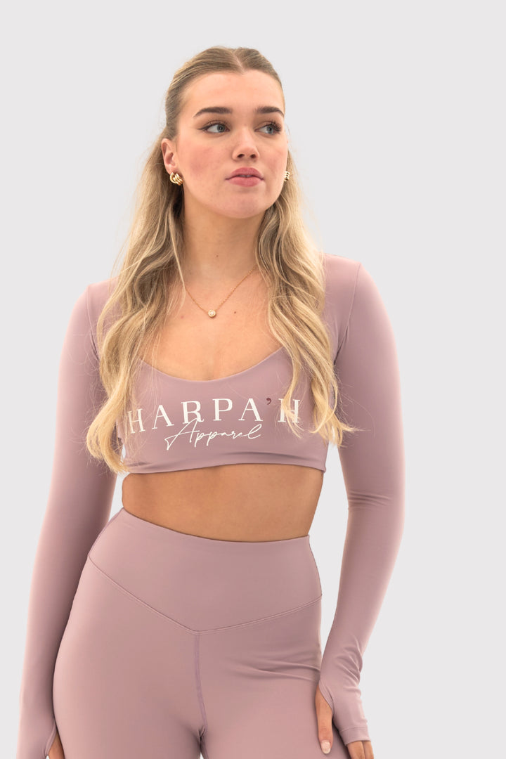 Flexara™ Long Sleeve Crop Top With Thumbholes