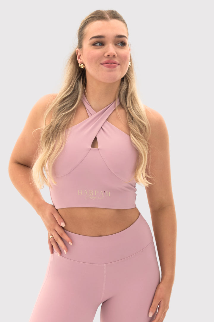 Flexara™ Medium Support Cross Back Crop Top