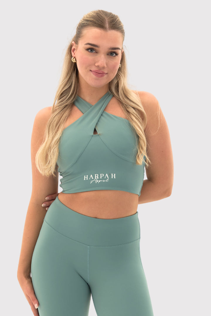 Flexara™ Medium Support Cross Back Crop Top