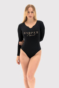 Flexara™ V-Neck Long Sleeve Bodysuit