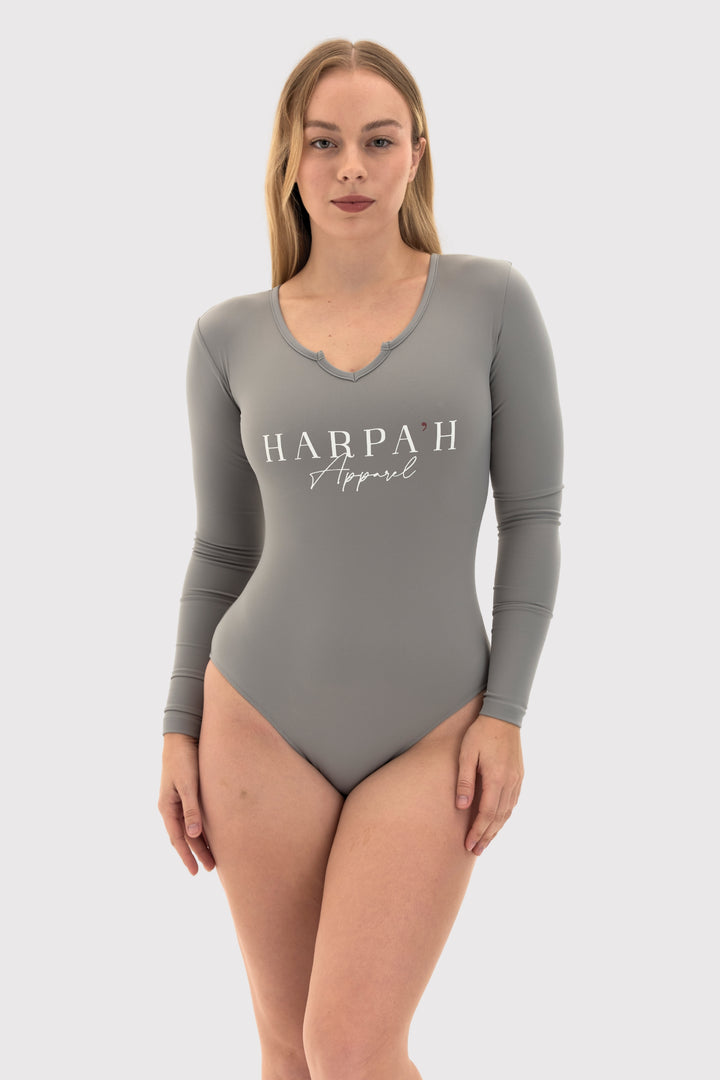 Flexara™ V-Neck Long Sleeve Bodysuit