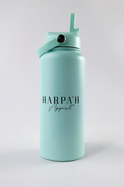 Insulated Straw Lid Water Bottle with Carry Handle – Gym Bottle 600ml | HARPAH