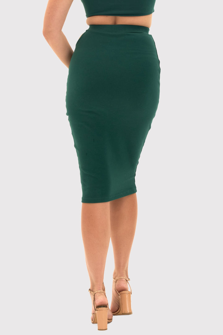 PeachLuxe™ High-Rise Bodycon Midi Skirt