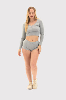Henley Crop Top
