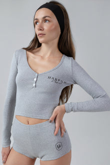 Henley Crop Top