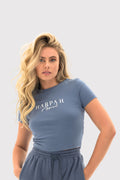 PeachLuxe™ Short Sleeve Crew Neck Cropped T-Shirt