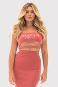 PeachLuxe™ Spaghetti Strap Cut-out Cropped Tank Top