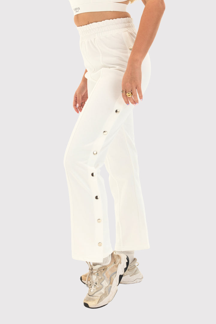 PureTerry™ Side Snap-Button High-Rise Track Pant