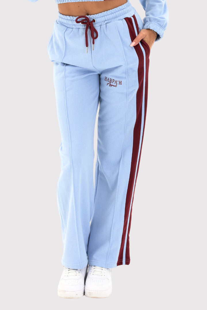 PureTerry™ Side Stripe Relaxed Fit Wide Leg Sweatpant