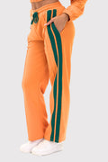 PureTerry™ Side Stripe Relaxed Fit Wide Leg Sweatpant