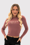 Stabiluxe™ Open-Back Long-Sleeve Cropped Top