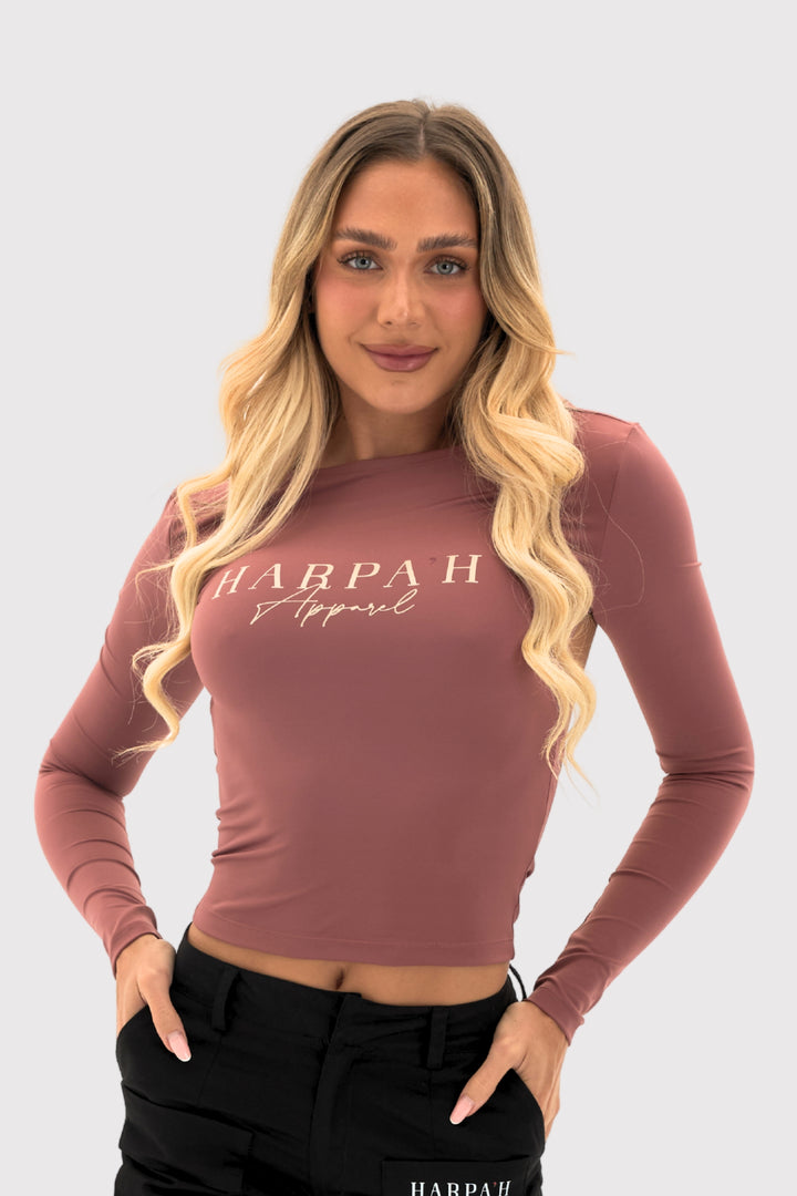 Stabiluxe™ Open-Back Long-Sleeve Cropped Top