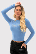 Stabiluxe™ Open-Back Long-Sleeve Cropped Top