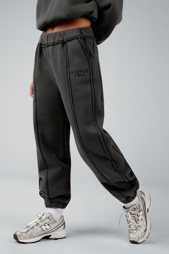 WarmBlend™ High Waist Cuffed Ankles Sweatpant With Pockets