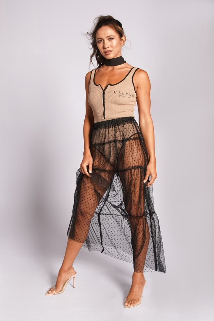 Sunset Crochet Sheer Skirt